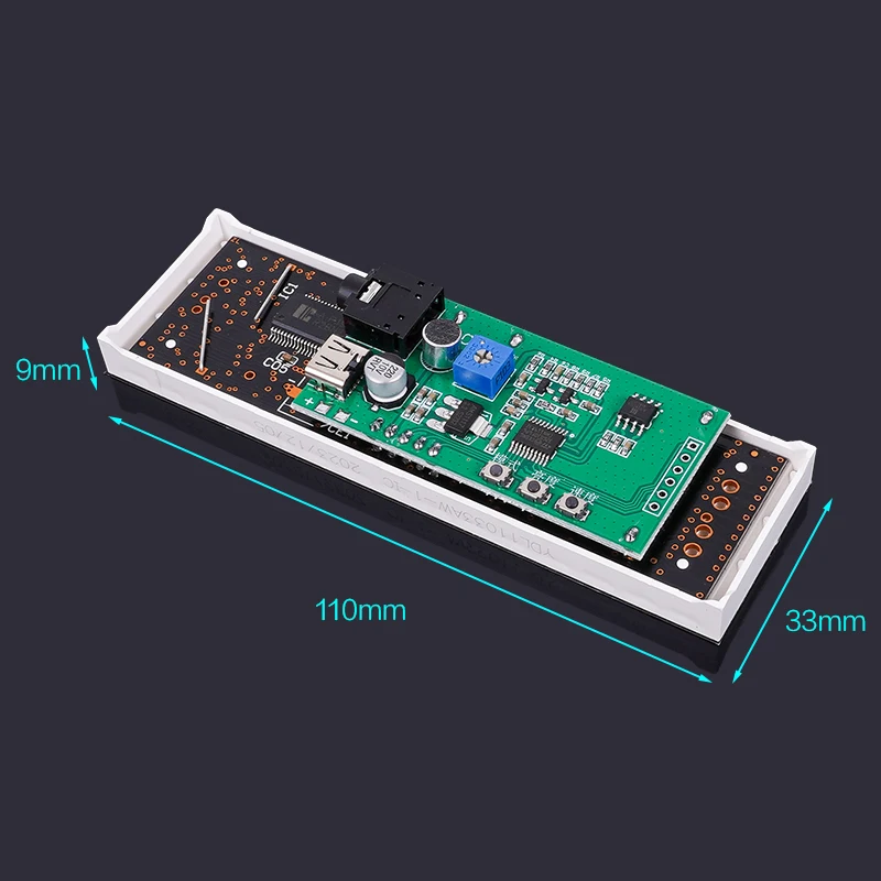 LED-Audiospektrumanzeige, sprachgesteuertes Musikspektrum, Rhythmuslicht, Ich bin Auto montierter USB 5V