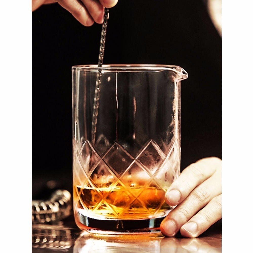 Mezclador de batidores de cristal para cócteles, mezclador de vaso para agitar, coctelera japonesa, utensilios para cócteles