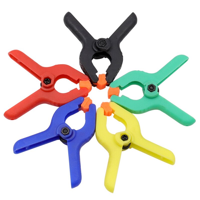 Abrazadera de resorte para herramientas de carpintería, abrazaderas de nailon de plástico para pinza de muelle para carpintería fondo de estudio de fotografía, 5 uds./lote