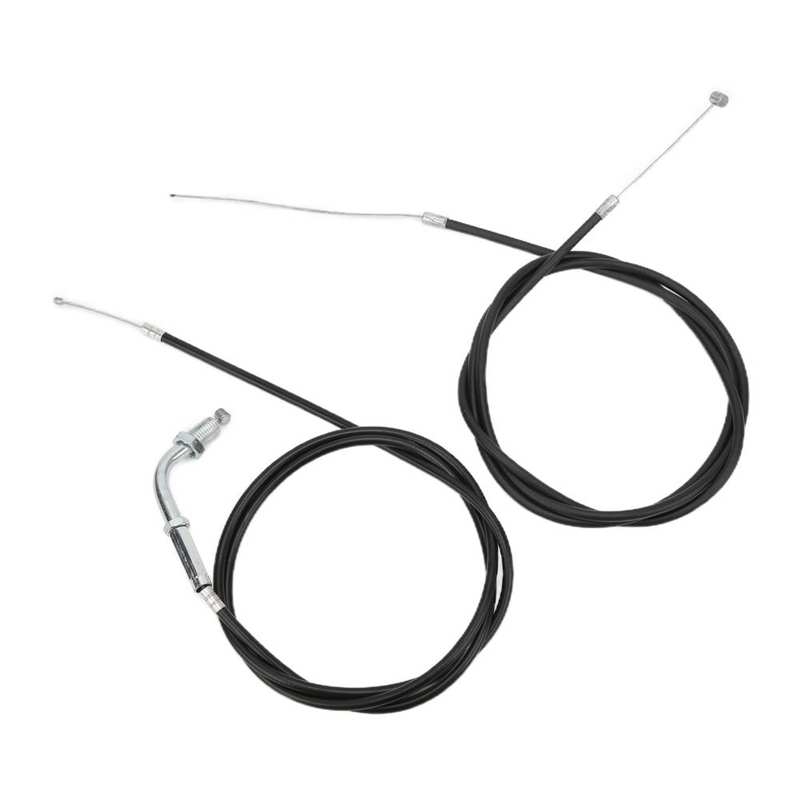 Throttle Clutch Cable Kit Motorized Bicycle Parts Black PVC Steel for 49cc 66cc 80cc