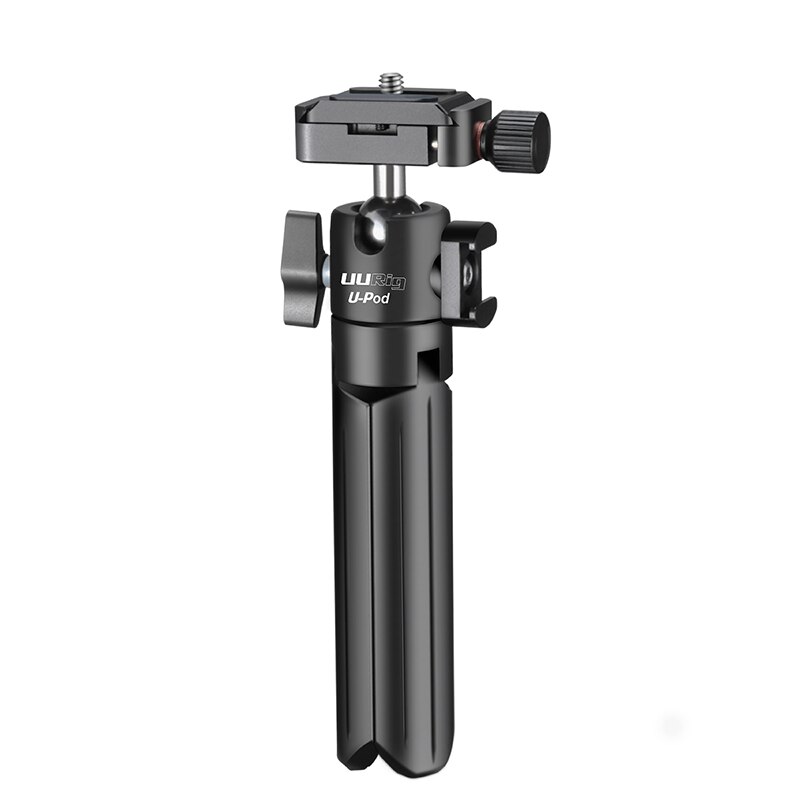 Urig u-pod portátil vlogs soporte de mesa mango trípode para Sony/Canon cámara sin espejo con zapata fría para micrófono: Default Title