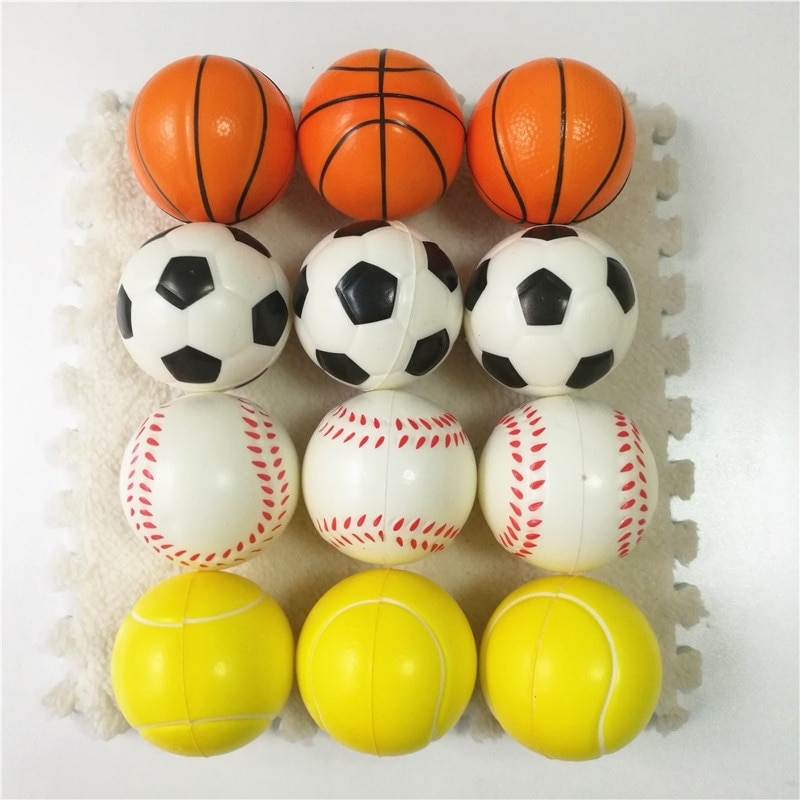 6 Stks/set Squeeze Bal Speelgoed Voetbal Basketbal Honkbal Tennis Langzaam Stijgende Zachte Squishy Stress Antistress Novelty Gag Speelgoed