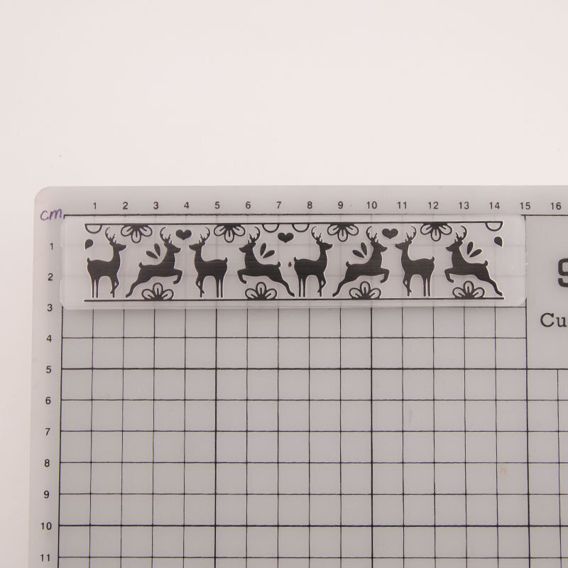 15x3 cm Fawn Plastic Embossing folders Stencils for Scrapbooking DIY Template Making Photo Album Card Handmade Decoration