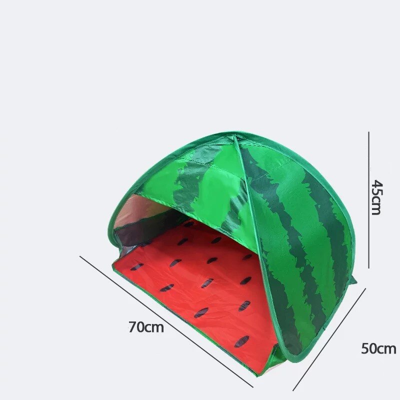 Appui-tête de couchage, masque pour les yeux, tente, pare-soleil, pare-vent, hydratant, déflecteur de climatisation, Portable, pliable, pour la plage: Watermelon