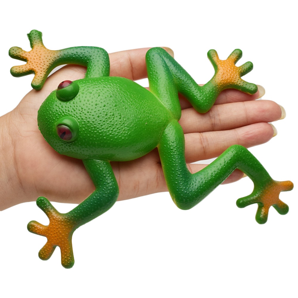 Novedad divertido juguete squishy Rana juguete simulación suave estirable rana de goma modelo Spoof Vent juguetes para niños adultos bromas