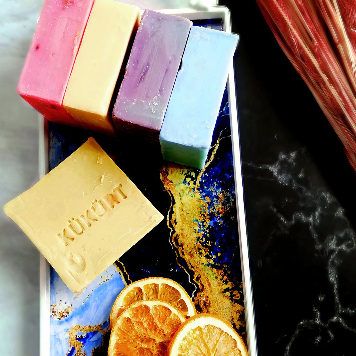 Natural Soap 4 Pcs in Special Box - Artisan Soap - Natural Soap - Handmade Soap: Sulfur