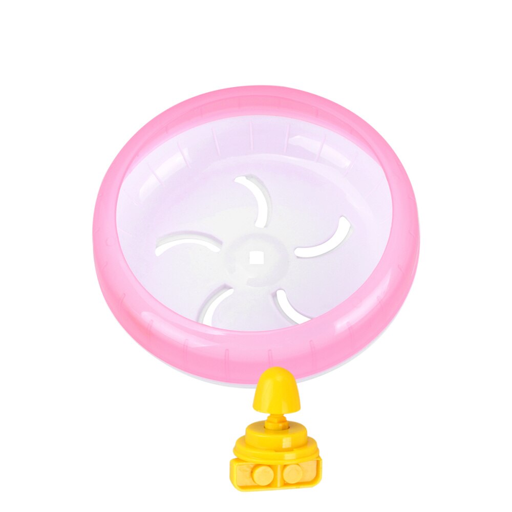 1Pc 14cm Multipurpose Wide Suitability Hamster Mice Gerbil Rat Exercise Wheel PP Run Disc Small Animal Pet Toy(Pi: Pink