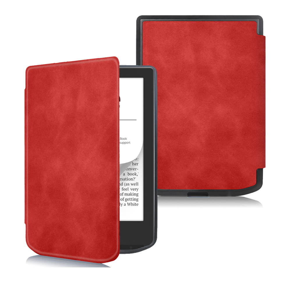 Slim Case for All 6" Vivlio Light / Vivlio Light HD e-Reader Released) - PU Leather Folio Cover with Auto Sleep/Wake: 12.4 / Red