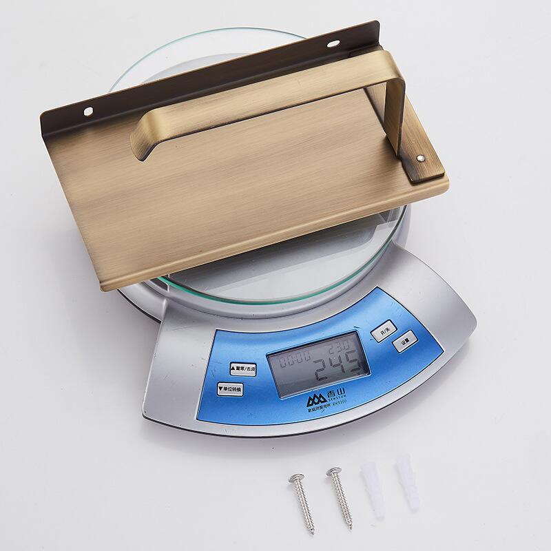 Stainless Steel Bathroom Paper Phone Holder with Shelf Bathroom Mobile Phones Gold Towel Rack Toilet Paper Holder Tissue Boxes