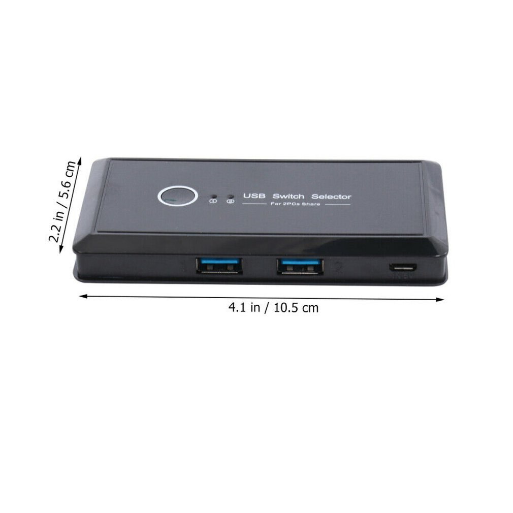 KVM Switch USB 2.0 Switch Selector 2 Port PCs Sharing 4 Devices USB 2.0 for Keyboard Mouse Scanner Printer Kvm Switch Hub