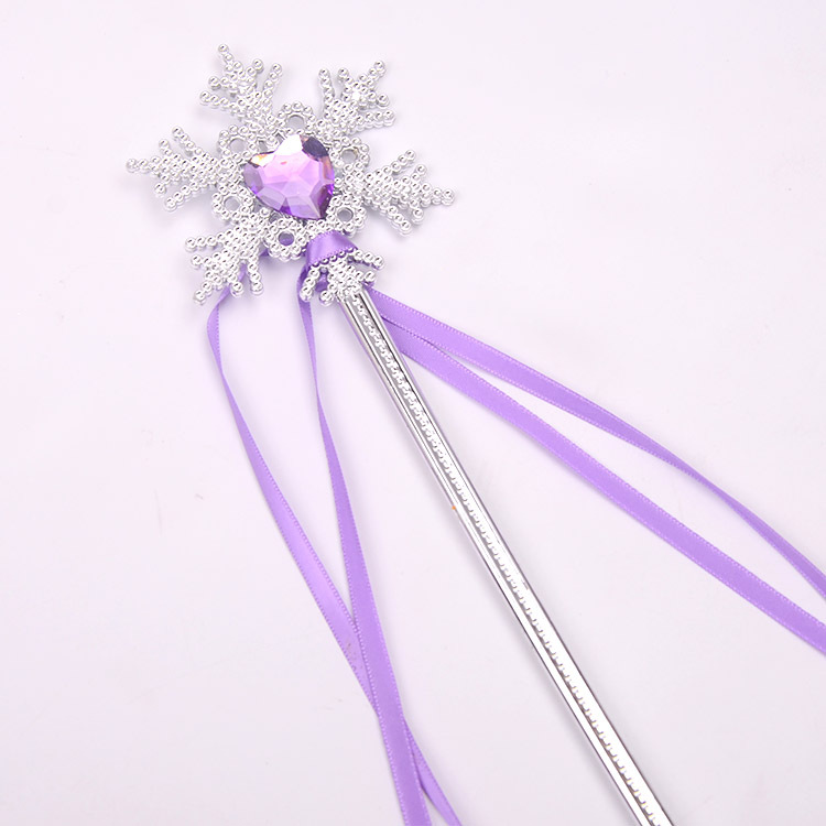 Party Halloween Prinses Cosplay Prop Explosie Leuke Fantasy Sneeuwvlok Fairy Wand Kinderen Toverstaf Meisje: Paars