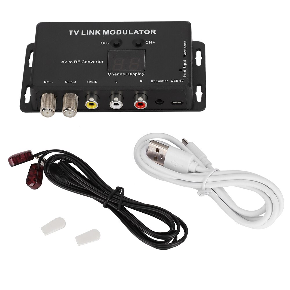 thumbnail image 2 of UHF TV Modulator - Composite A/V To RF Coax Converter With PAL Support 2 of 6