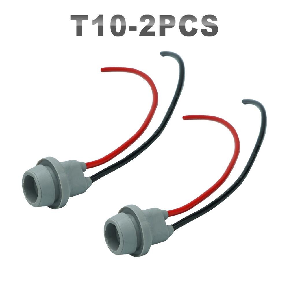 JGAUT T10 Zwart Grijs Zachte Socket T10 Hard Socket S25 Enkele Dubbele Punt Met Bedrading Controller Van Dagrijverlichting: T10 Soft Socket 3