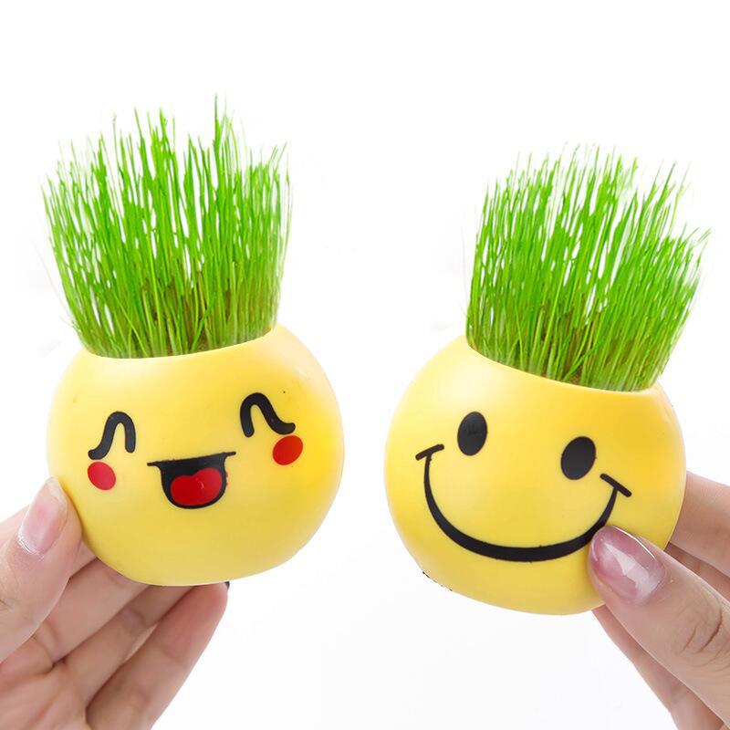 2536 büro Mini Lange Gras Puppe Zahn Burclover Puppe Negativ Ionen Topfpflanze Schreibtisch Ornamente Spielzeug Ärmeln