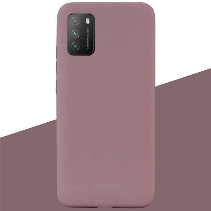 For POCO M3 Case Soft Silicone Tpu Case For Xiaomi Poco M3 Case Protective Silicone Case For POCO M3 M 3 Fundas Coque Shell Capa: 17 Coffee