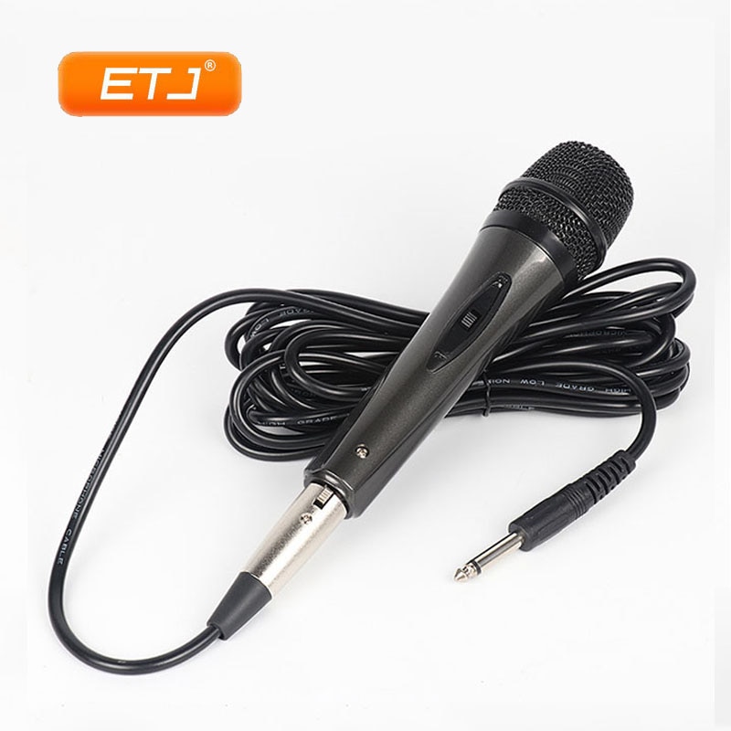 Dynamic KTV Microphone Uni-directional Vocal Wired Handheld Karaoke Microphone Plastic Body Lightweight Easy To Carry
