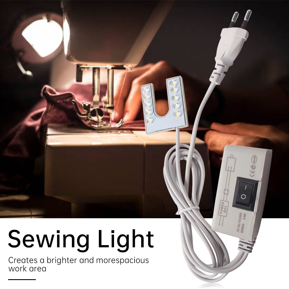 Werkende Led Licht Flexibele Zwanenhals Met Magnetische Voet Voor Naaimachine 110-265V Eu/Us Plug