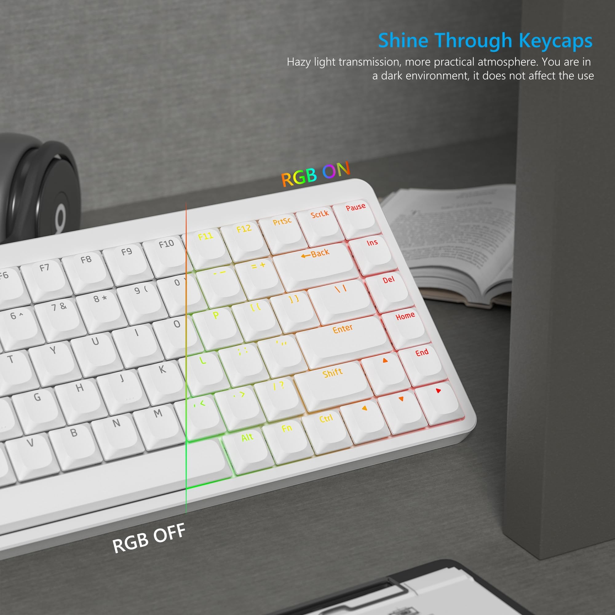 Keycap de perfil baixo preto branco pbt retroiluminado 118 teclas para 60% 65% 75% 100% cereja gateron mx switches teclado mecânico