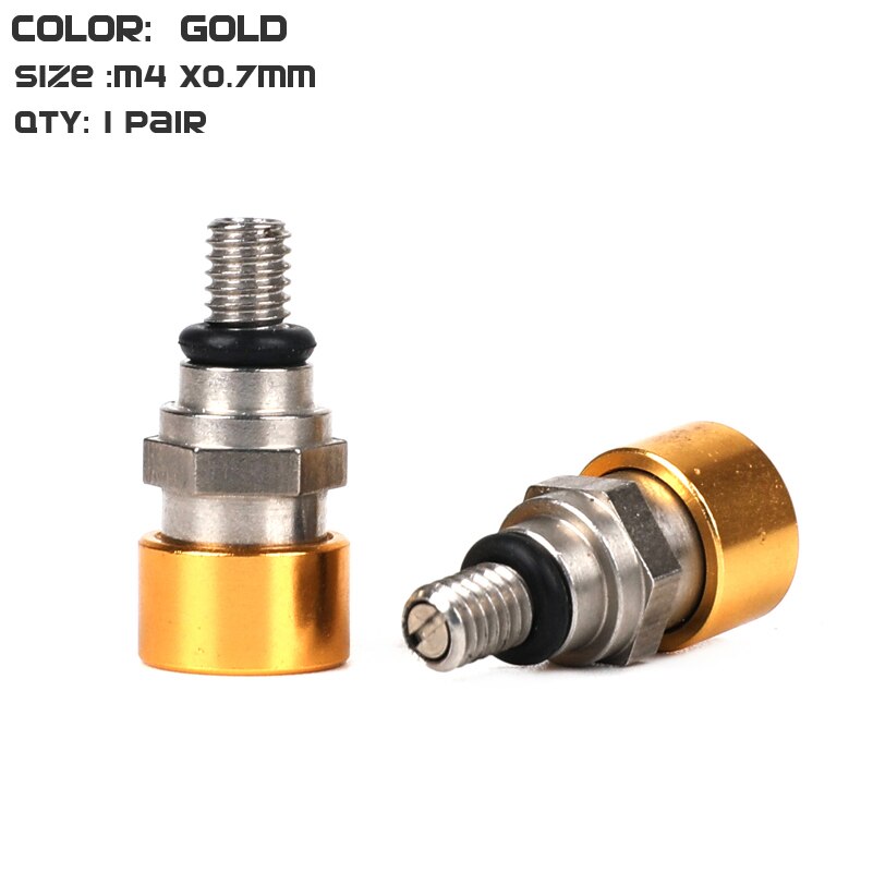 M4x 0,7 MM Gabel entlüfter Linderung Ventil Verwenden Für KTM EXC EXC-F250 SX350 SXF250 SXS 250 XC350 XCR XCW450 XCF XCRF MXC MX SMR WP: Gold