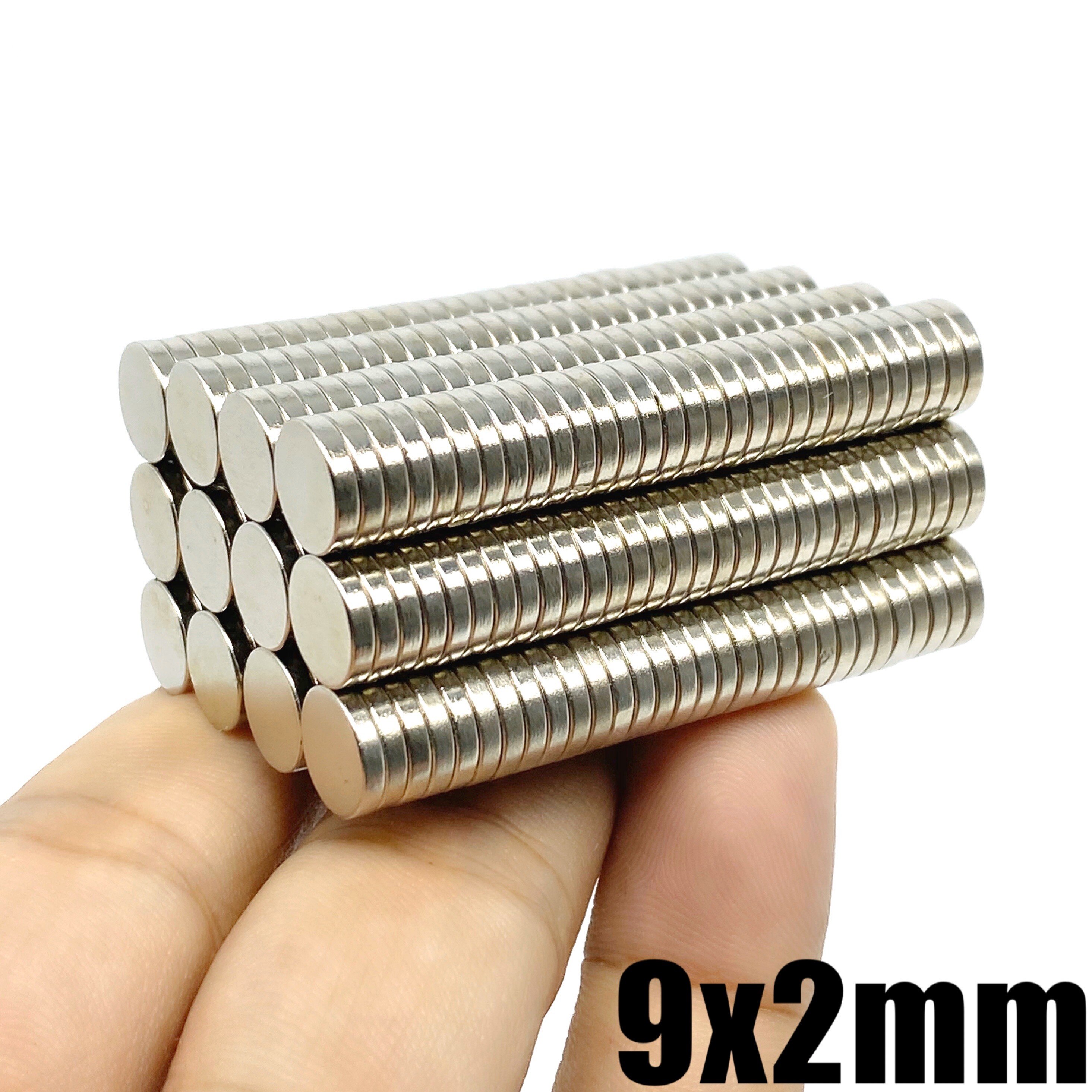10-500Pcs 9x2 Néodyme Aimant 9mm x 2mm N35 NdFeB Rond Super Puissant Magnétique Permanent imanes Disque 9*2