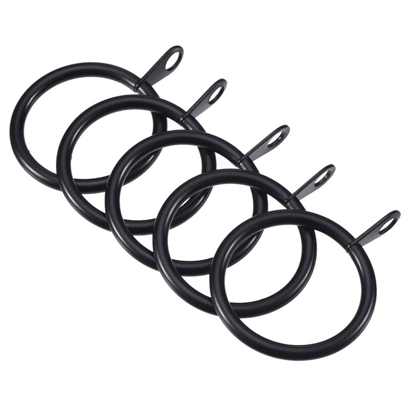 50 einstellen Metall Vorhang Ringe Gardinen Vorhang Hängen Ringe mit Kunststoff Vorhang Haken für Vorhänge und Stangen, 32 mm