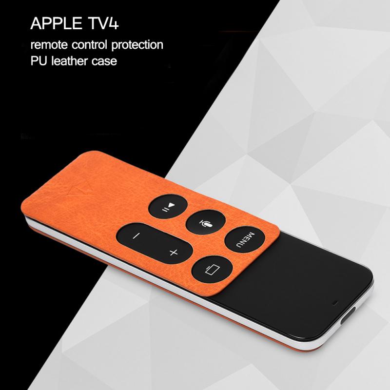 Oranje Afstandsbediening Covers Pu Bescherm Case Skin Cover Voor Apple Tv 4 Afstandsbediening