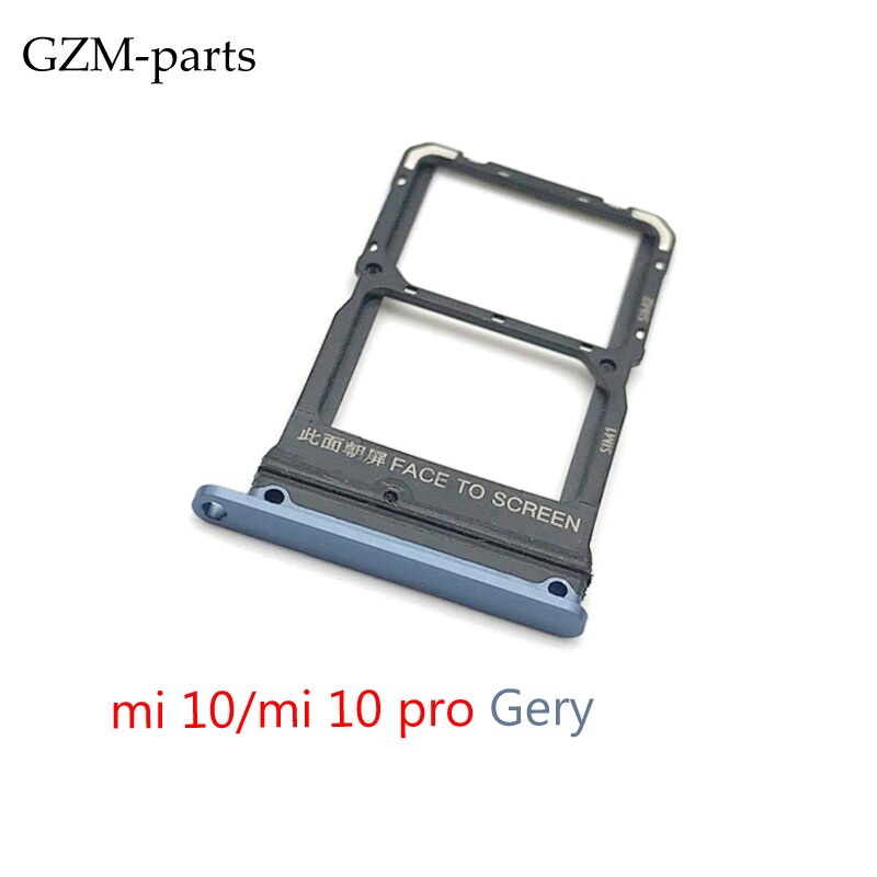 Voor Xiaomi Redmi K20 K20 Pro Mi 9T Sim Card Tray Slot Houder Voor Xiaomi Mi 10 Mi10 Pro Lite: Mi 10 Pro gery