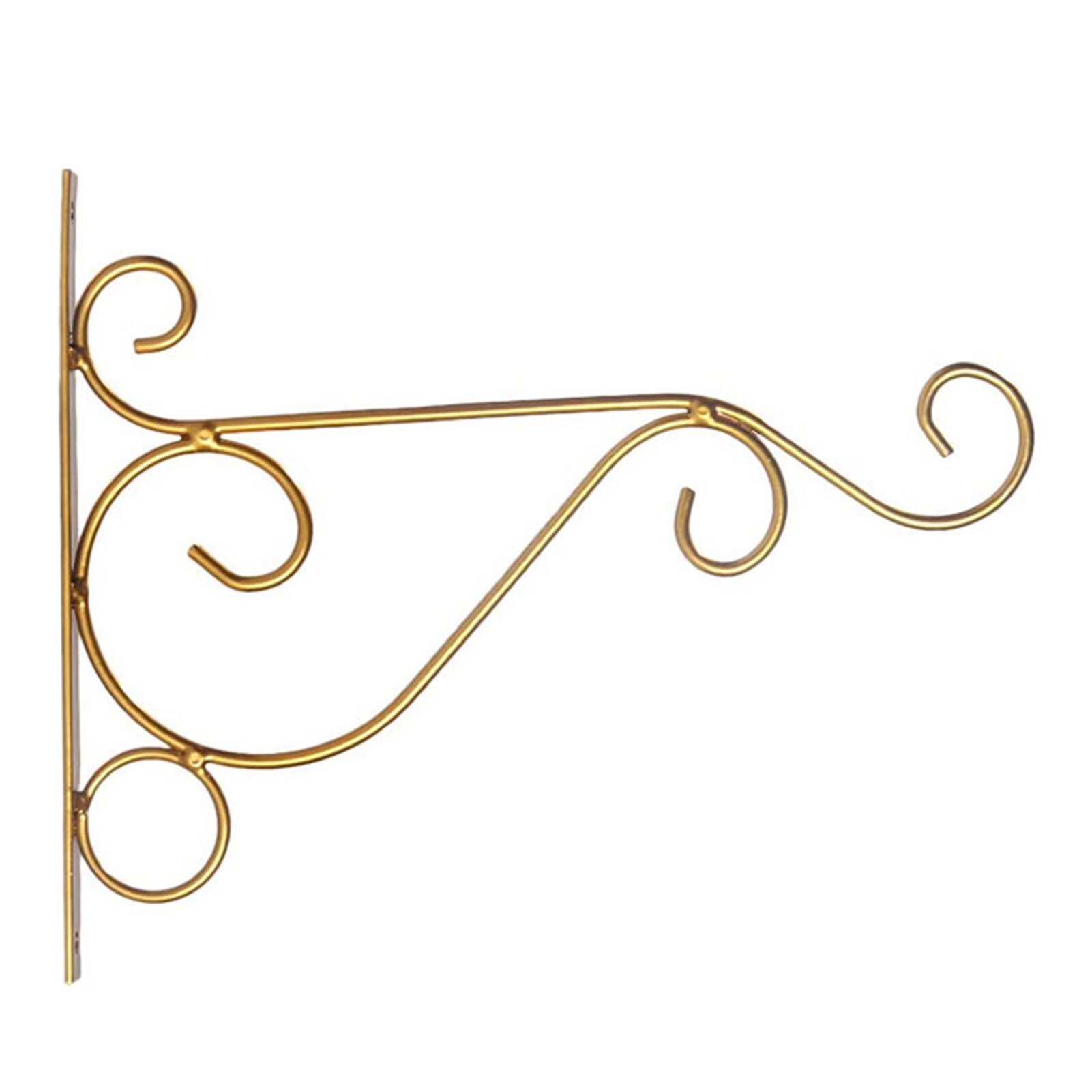 Soporte de hierro forjado para plantas colgantes, marco de gancho para macetas, decoración de jardín, ganchos para macetas, novedad: Golden 20x25cm