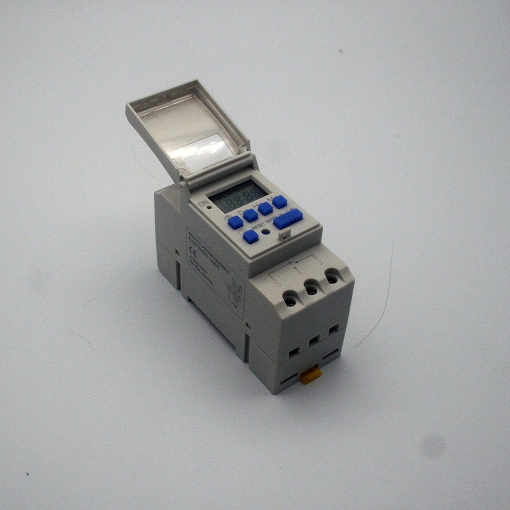 AHC/DHC15A AC 220V Digital LCD Power Timer Programmable Time Switch Relay 25A 16A GOOD temporizador with Din Rail good