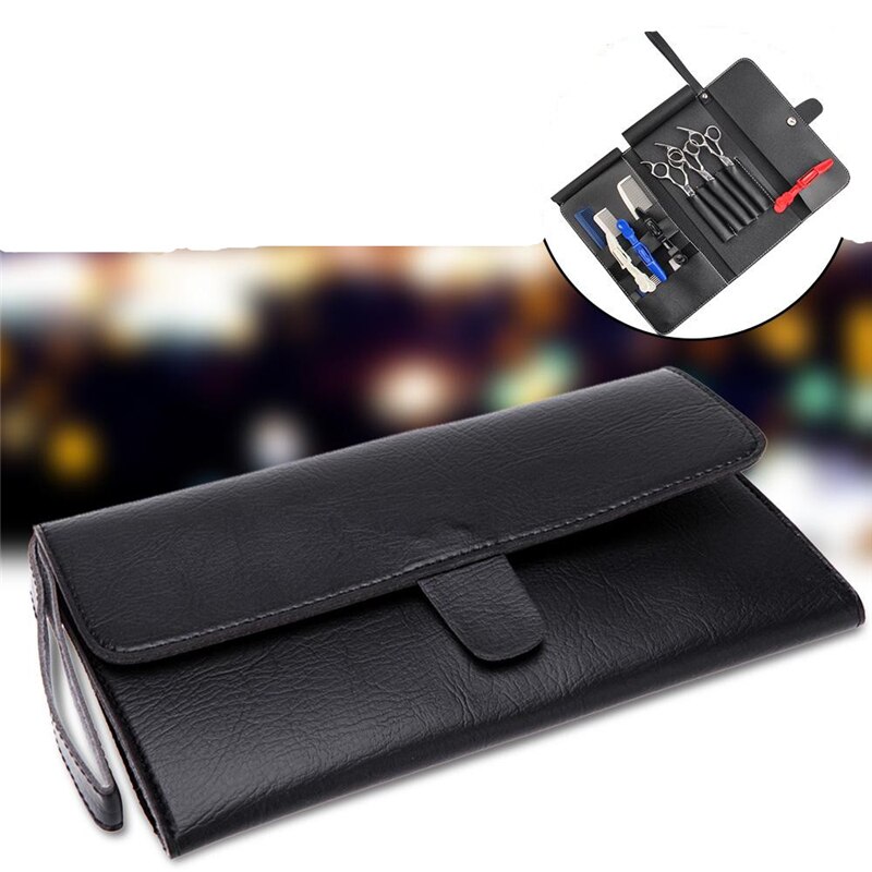 Leer Haar Schaar Tassen Case Taille Pack Pouch Houder Hair Styling Tools Kapper Accessoires Kappers Snijgereedschap Pouch