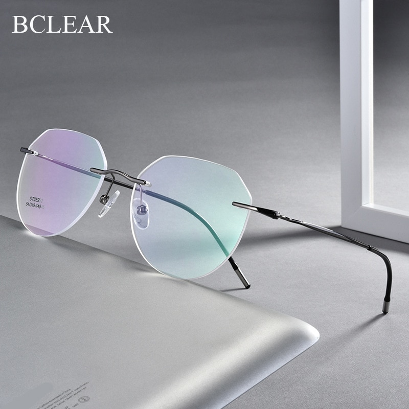 Monture de lunettes en alliage de titane ultralégère pour hommes et femmes, monture carrée, Prescription de myopie, verre optique pour les yeux