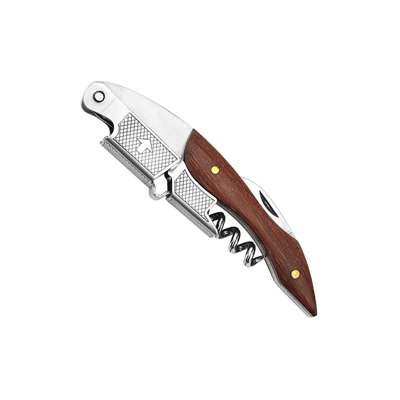 FLYMUYU Waiters Corkscrew,Wine Key with Ergonomic Wood Grip, Beer Bottle Opener, and Foil Cutter for Wine Lovers: Coffee