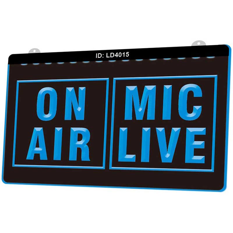 LD4015 sur Air Mic Live panneau lumineux à LED de gravure 3D plusieurs couleurs libre au détail