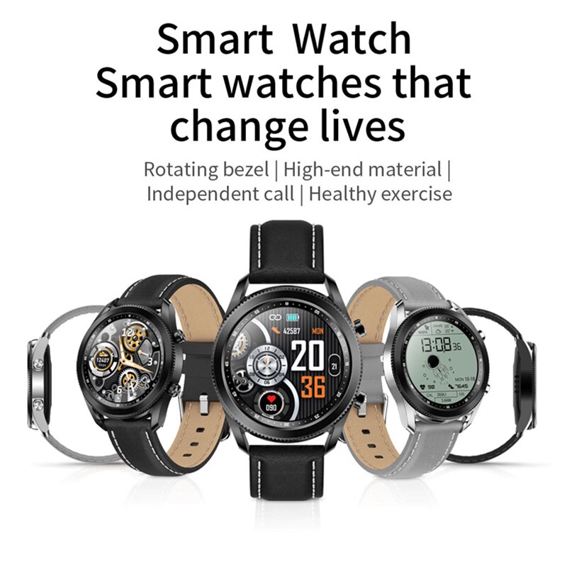 Inteligentny zegarek mężczyźni TK88 obrotowy ekran Bezel Bluetooth muzyka prognoza pogody ciśnienie krwi SPO2 Smartwatch dla androida iPhone
