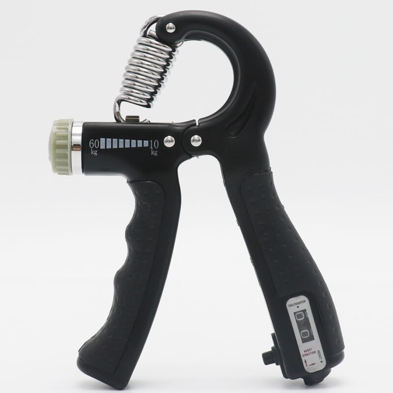 10-60Kg Adjustable Heavy Gripper with counter Fitness Hand Exerciser Grip Wrist Training Spring Finger Pinch Carpal Expander: Black