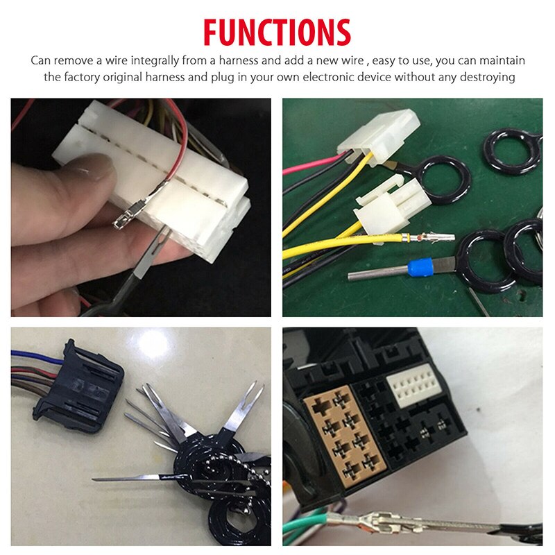 82PCS Car Terminal Removal Tool Kit Needle Retractor Pick Electrical Wire Puller Terminal Repairing Hand Tool Auto Plug Terminal