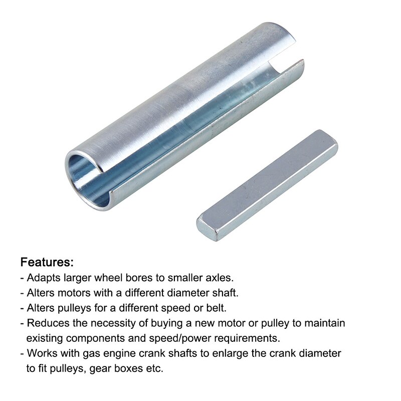 Adaptador de eje de polea de 5/8 &quot;x 3/4&quot; x 3 &quot;, manga reductora, llave de polea de buje, para una velocidad o correa diferente.