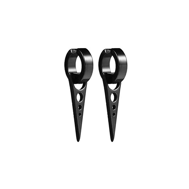 9 Pairs Rvs Hoepel Oorbellen Mannen En Vrouwen Oor Clips Huggie Niet-Geperforeerde Magnetische Oorbellen Set: StyleC-Black-1pairs