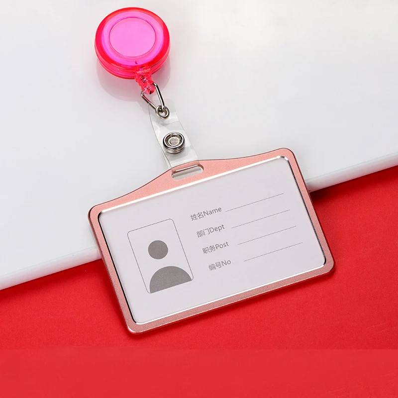 Kobiety Mężczyźni etui na karty Moda Metalowe wysuwane etui na karty kredytowe etui na identyfikator banku Odznaka Dziecko Pokrowiec na kartę autobusową