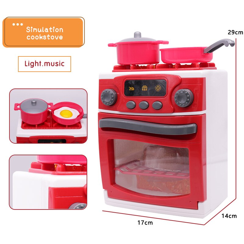 Household Appliances Kitchen Toys Simulation Cookware Blender Cooker Pretend Play Kitchen Toys For Children Girl Kid: Cookstove