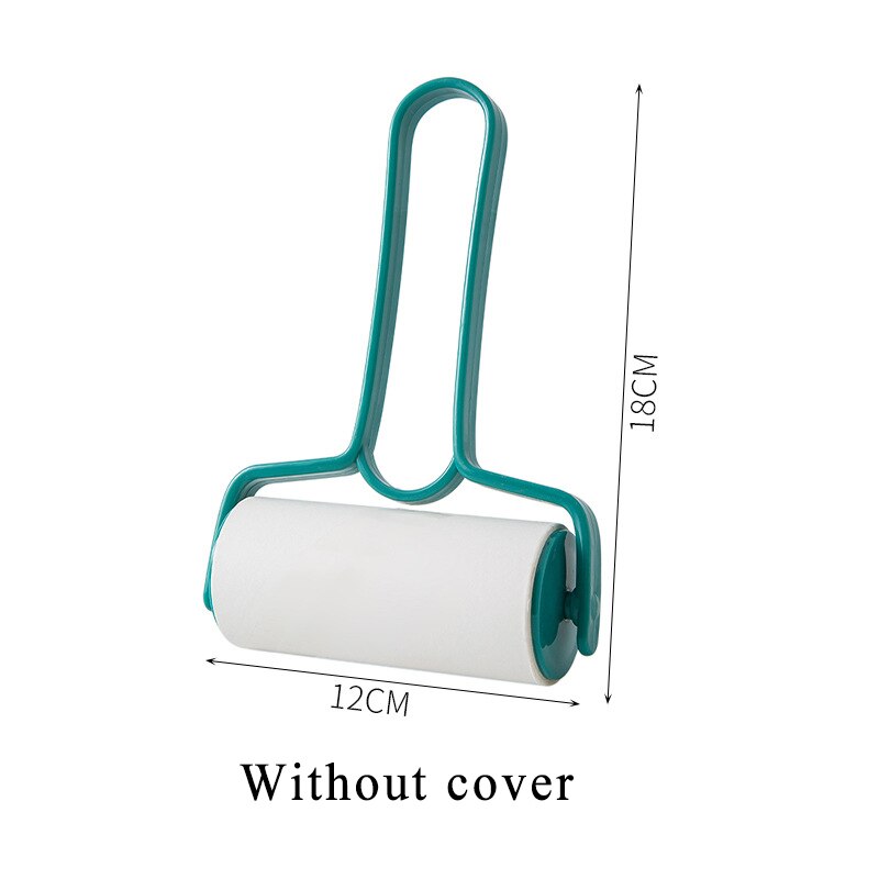 Hair Applicator Sticky Clothes 1Pcs Multi Purpose Dust Remover Roller Style Fabric Fluff Brush Portable Detachable With Handle: Blue no cover