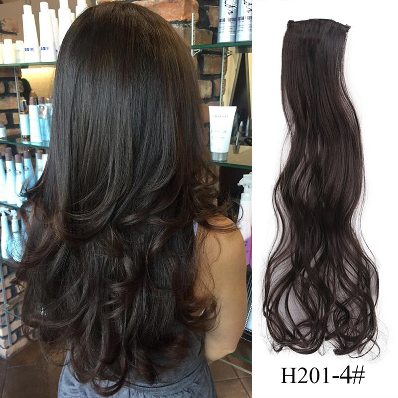 LVHAN 2 Clip In Hair Extensions Synthetic Long Wavy Clip On High Temperature Fiber Hair Extensions