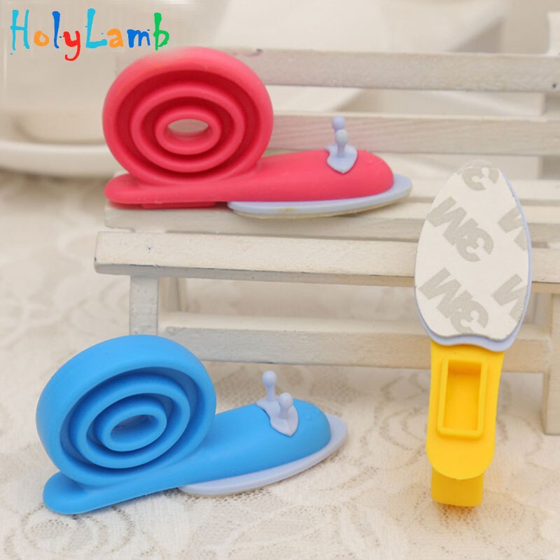 3Pcs/Lot Plastic Baby Safety Snail Shape Cabinet Door Stopper Lock Bloque 360 Degree Rotation Windproof Door Card Child Lock