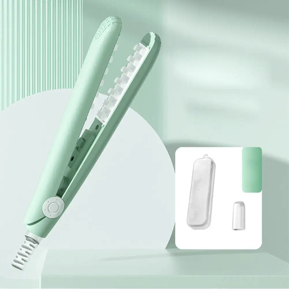 Plancha rizadora de pelo esponjosa, rizador portátil inteligente de temperatura constante, herramienta eléctrica de estilo de cabello de larga duración: Negro