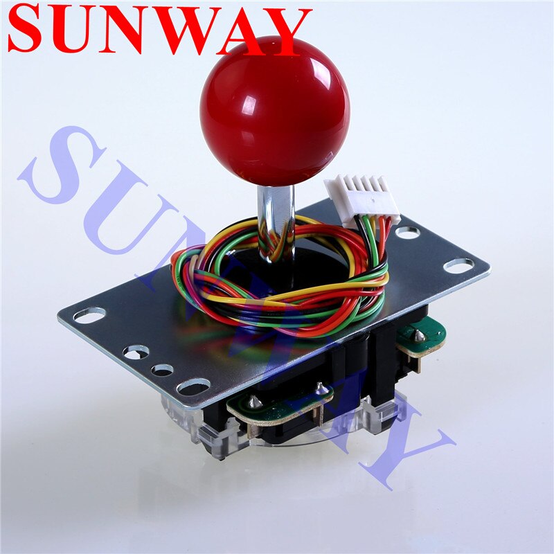 2 unids/lote Original Japón Sanwa Joystick JLF-TP-8YT balancín de lucha con Topball y cable de 5 pines para pieza de juego de arcade Jamma