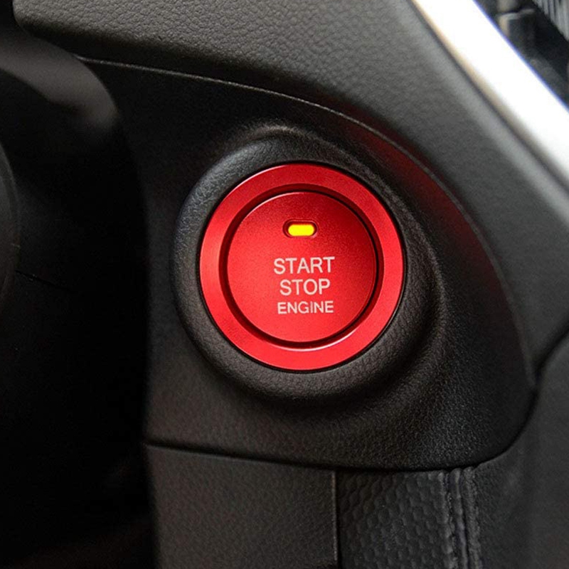 Keyless Engine Push Start Button With/Surrounding Ring Trim Compatible Compatible for Subaru