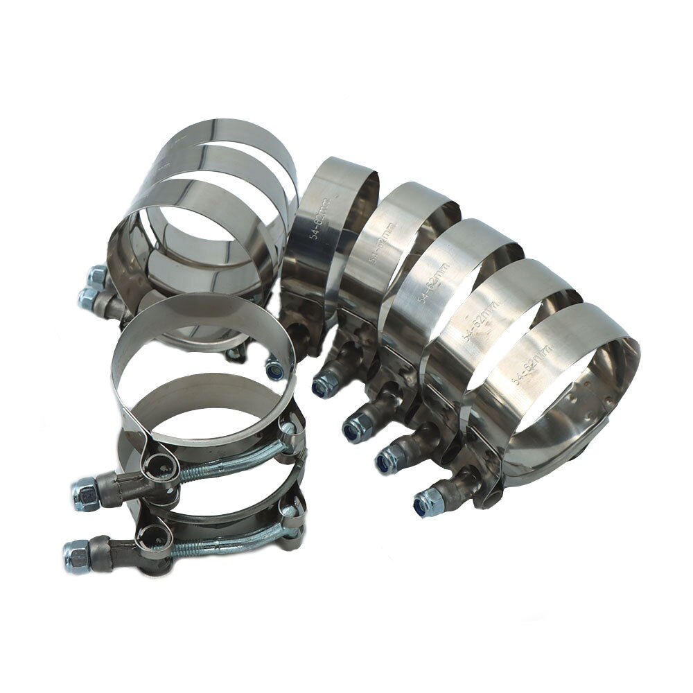 2PCS 304 Stainless Steel T-Bolt Turbo Silicone Hose Clamp SilconeT Bolt Clamp T Hose Pipe Clamp