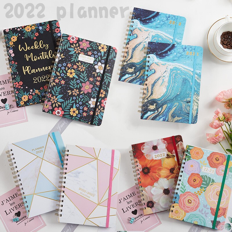 2022 A5 Planner/Calendar Notebook Diary Weekly Agenda Goal Habit Schedules Organizer Stationery For School Office Supplies