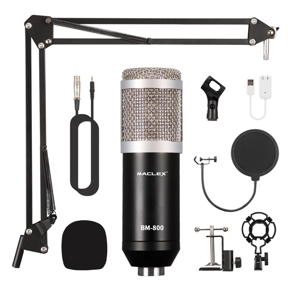 Professionele Bm 800 Condensator Microfoon Bm-800 3.5Mm Wired Karaoke BM800 Opname Microfoon Voor Computer Karaoke Ktv Микрофо: Geel