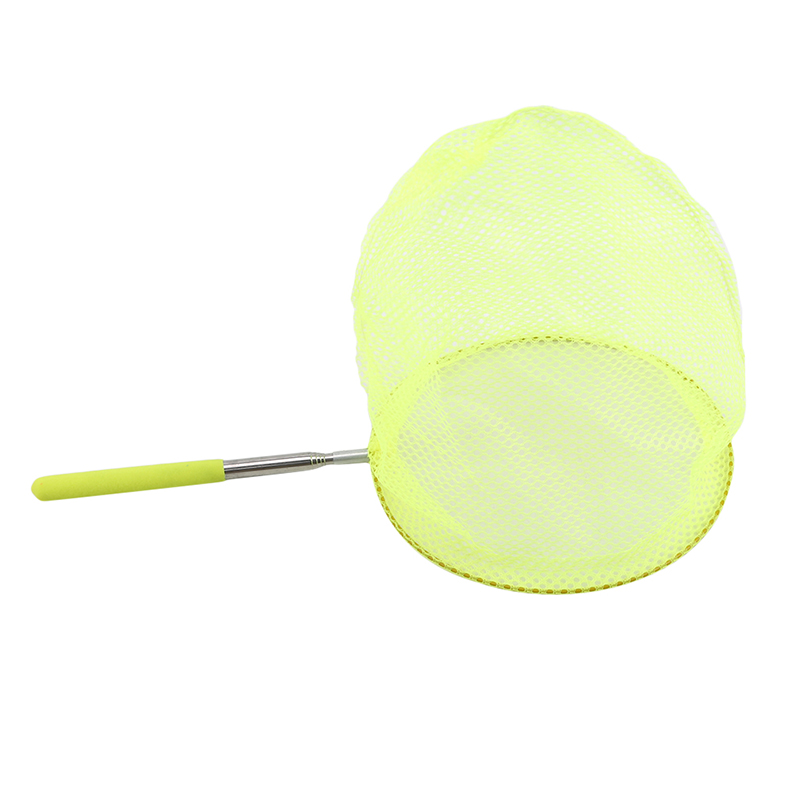 Red de pesca retráctil para niños, malla de nailon plegable de acero inoxidable para exteriores, insectos, mariposas y libélulas: YELLOW